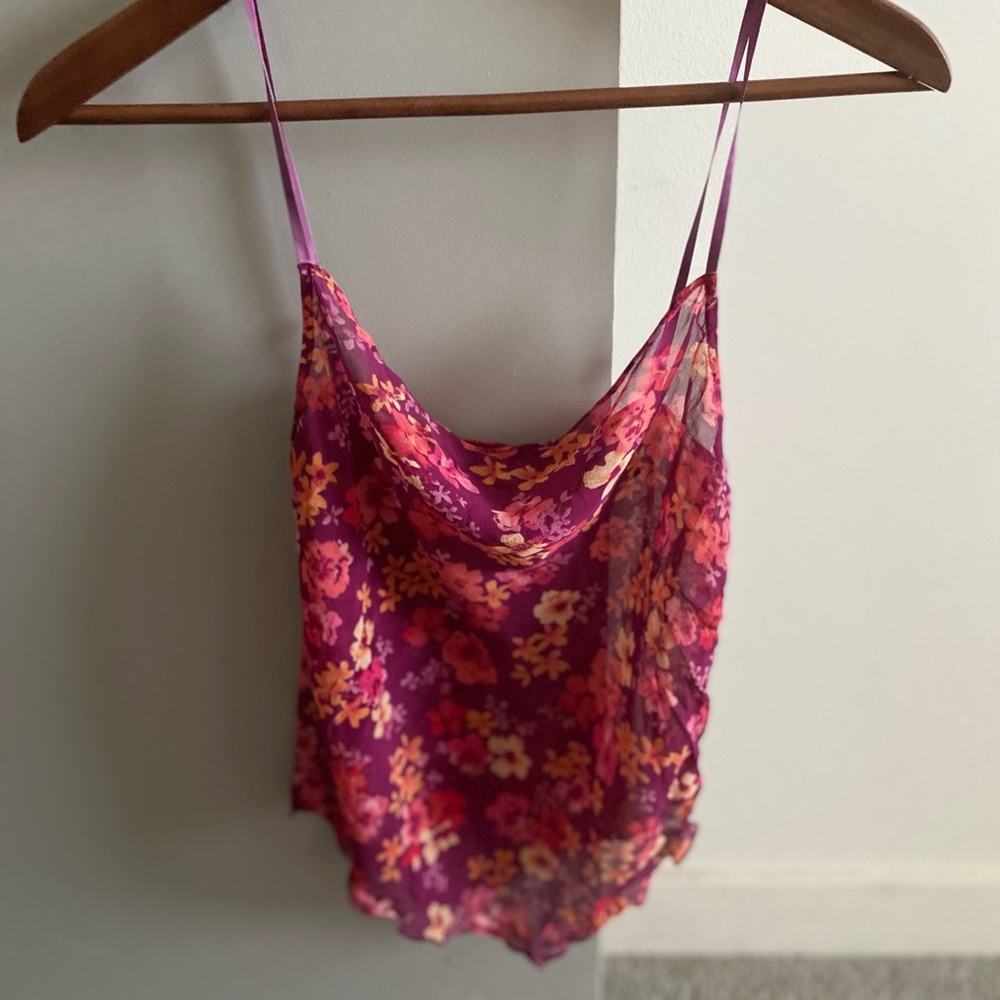 100% Silk Express Floral Camisole.